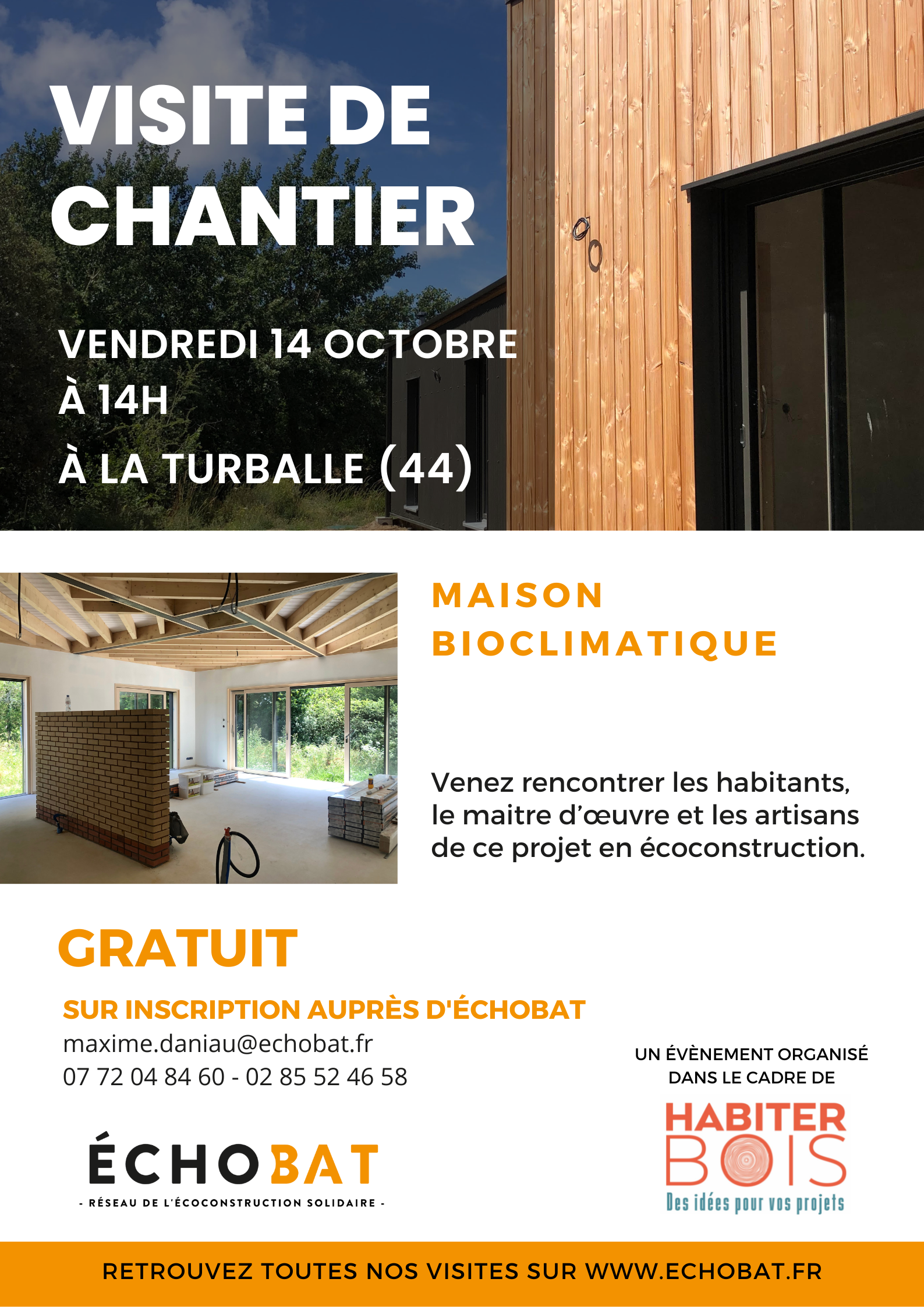 Habiter Bois - Visite de chantier ÉCHOBAT à La Turballe